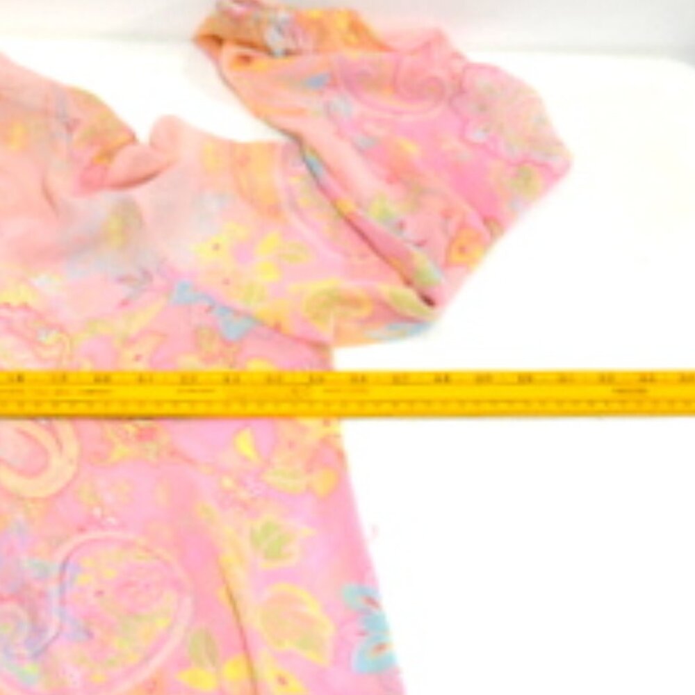 Susan Graver Women's Multicolor Paisley Print Sheer Long Sleeve Top - Size: 1X - Picture 6 of 10
